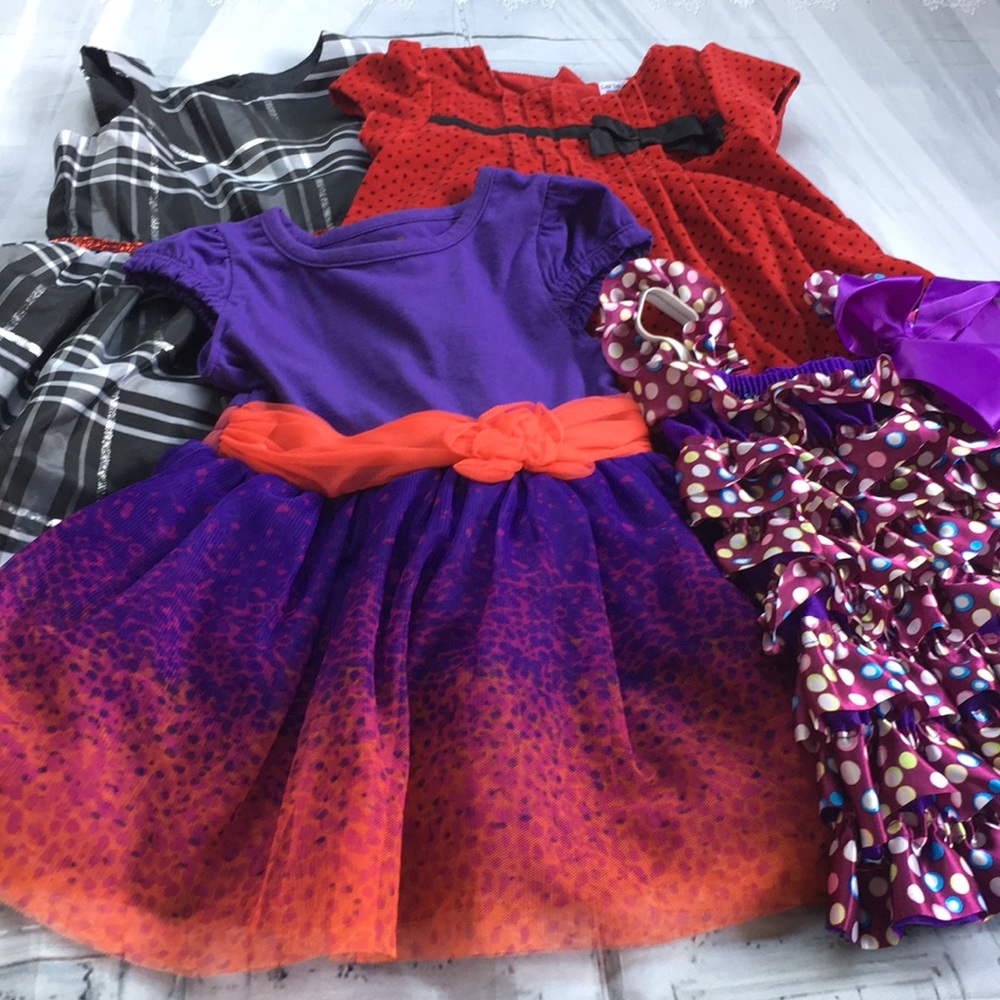 Lot of 4 Baby Girls Dresses/romper 18T